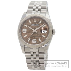 ロレックス ROLEX 116234  デイトジャスト 36 ブラウンウェーブ 69ダイヤモンド  腕時計 中古