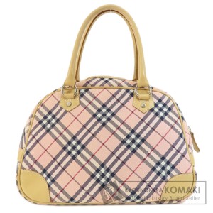 バーバリー BURBERRY  ブルーレーベル チェック柄  ハンドバッグ キャンバス レディース  中古