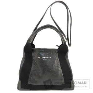 バレンシアガ BALENCIAGA 390346  ネイビーカバスXS 2WAY  ハンドバッグ レザー レディース  中古