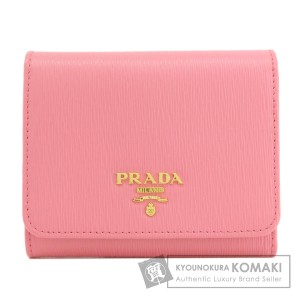 プラダ PRADA 1MH176  ロゴ  二つ折り財布（小銭入れあり） レザー レディース  中古