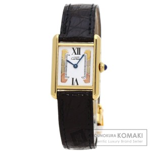 カルティエ CARTIER W1006354  マストタンク  腕時計 GP 革   レディース  中古