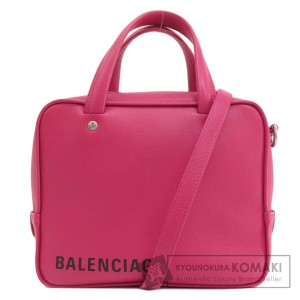 バレンシアガ BALENCIAGA  ロゴ 2WAY  ハンドバッグ レザー レディース  中古