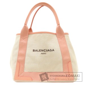 バレンシアガ BALENCIAGA  ネイビーカバス  トートバッグ キャンバス レディース  中古