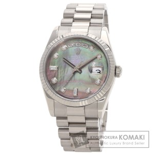 ロレックス ROLEX 118239NA  デイデイト 10P ダイヤモンド  腕時計 K18ホワイトゴールド K18WG   中古