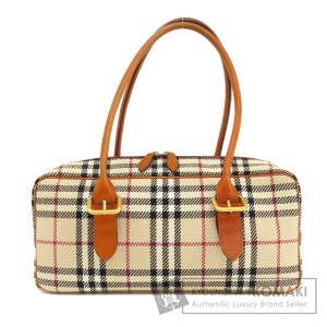 バーバリー BURBERRY  ノバチェック  ハンドバッグ ニット レディース  中古