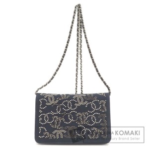 シャネル CHANEL  チェーンウォレット ココマーク シルバー金具  長財布（小銭入れあり） 中古