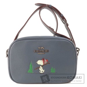 コーチ COACH CF305  スヌーピーコラボ  ショルダーバッグ レザー レディース  中古