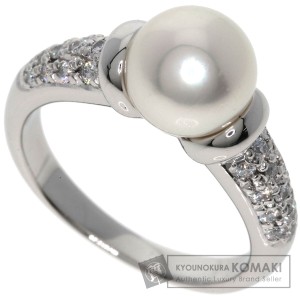 ミキモト MIKIMOTO  パール ダイヤモンド  リング・指輪 プラチナPT950 レディース  中古