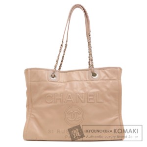 シャネル CHANEL  ドーヴィルMM  トートバッグ カーフ レディース  中古