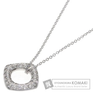 ティファニー TIFFANY&Co.  スクエアサークル ダイヤモンド  ネックレス K18ホワイトゴールド 中古