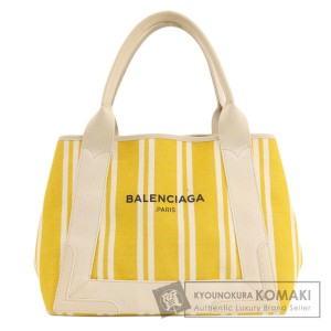 バレンシアガ BALENCIAGA 339933  ネイビーカバス  ハンドバッグ キャンバス レディース  中古