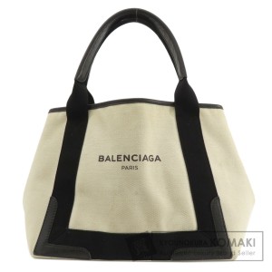 バレンシアガ BALENCIAGA 339933  ネイビーカバスS  トートバッグ キャンバス レディース  中古