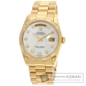 ロレックス ROLEX 118238NG  デイデイト 10P ダイヤモンド  腕時計 K18イエローゴールド K18YG   中古