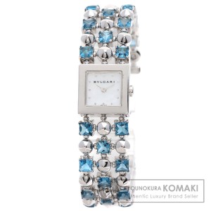 ブルガリ BVLGARI LUW16G  ルチア ブルートパーズ  腕時計 K18ホワイトゴールド 中古