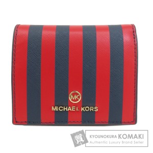 マイケルコース Michael Kors  ストライプ  二つ折り財布（小銭入れあり） PVC レディース  中古