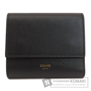 セリーヌ CELINE  スモール トリフォールド  二つ折り財布（小銭入れあり） レザー 中古