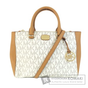 マイケルコース Michael Kors  MKシグネチャー 2WAY  トートバッグ PVC レディース  中古