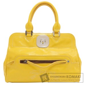 ロンシャン Longchamp  ロゴ  トートバッグ エナメル レディース  中古