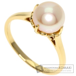 ミキモト MIKIMOTO  パール 真珠  リング・指輪 K18イエローゴールド レディース  中古