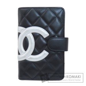 シャネル CHANEL  カンボンライン シルバー金具  二つ折り財布（小銭入れあり） カーフ 中古