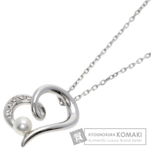 ミキモト MIKIMOTO  アコヤパール 真珠 ダイヤモンド ハート  ネックレス 中古