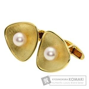 ミキモト MIKIMOTO  アコヤパール 真珠  カフス K18イエローゴールド メンズ  中古