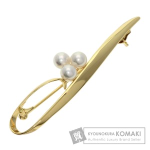 ミキモト MIKIMOTO  パール 真珠  ブローチ K18イエローゴールド レディース  中古