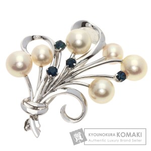 ミキモト MIKIMOTO  パール 真珠  ブローチ K14ホワイトゴールド レディース  中古