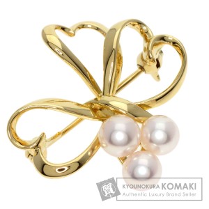 ミキモト MIKIMOTO  パール 真珠  ブローチ K18イエローゴールド レディース  中古