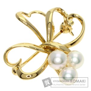 ミキモト MIKIMOTO  パール 真珠  ブローチ K18イエローゴールド レディース  中古