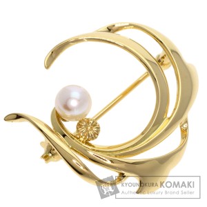 ミキモト MIKIMOTO  パール 真珠  ブローチ K18イエローゴールド レディース  中古