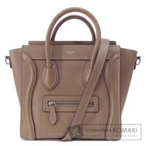 セリーヌ CELINE  ラゲージナノ 2WAY  ハンドバッグ カーフ レディース  中古