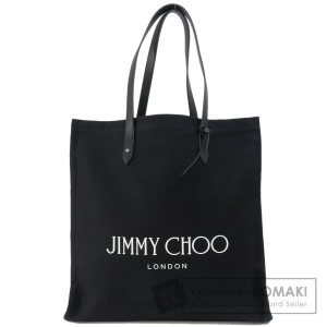 ジミーチュウ Jimmy Choo  ロゴ  トートバッグ キャンバス レディース  中古