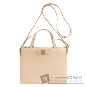 サルヴァトーレフェラガモ Salvatore Ferragamo  ヴァラリボン 2WAY  トートバッグ PVC レディース 中古