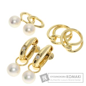 ミキモト MIKIMOTO  パール 真珠 ダイヤモンド 付け替え TOPセット  イヤリング 中古