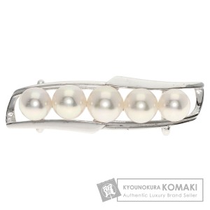 ミキモト MIKIMOTO  パール 真珠  帯留め K14ホワイトゴールド レディース  中古