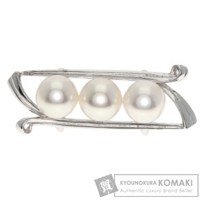 ミキモト MIKIMOTO  パール 真珠  帯留め K14ホワイトゴールド レディース  中古