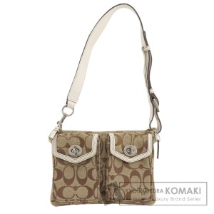 コーチ COACH  シグネチャー  ショルダーバッグ キャンバス レディース  中古