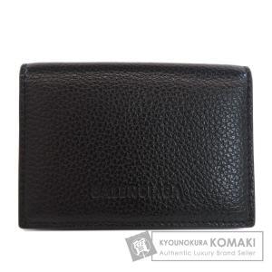 未使用】バレンシアガ 三つ折りミニ財布 黒 未使用BALENCIAGA レザー三