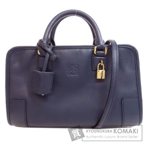 美品 ロエベアマソナ23 2way ショルダーレザーブラック