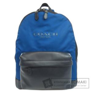 美品】 COACH リュック パンチング レザー ネイビー F57477 美品】 COACH リュック パンチング レザー ネイビー F57477