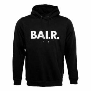 【BALR./ボーラー】 BRAND STRAIGHT HOODIE ブラック パーカー サッカー スポーツ ウェア 【BALANCE STYLE】 B12611017-JETBLACK