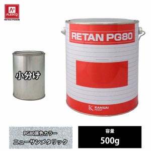 関西ペイント PG80 原色 220 ニューサンメタリック 500g/小分け 2液 ウレタン 塗料