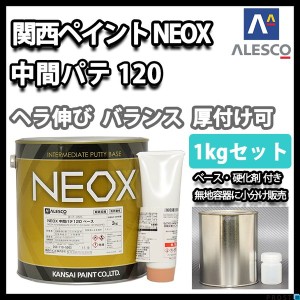 関西ペイント NEOX 中間パテ120 1kgセット/遅乾　膜厚10mm 板金/補修/ウレタン塗料