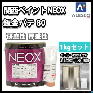 関西ペイント NEOX 鈑金パテ80  1kgセット/標準　 厚盛20mm 板金/補修/ウレタン塗料