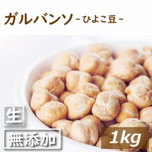 ガルバンソ (ひよこ豆) 生 1kg 送料無料 カナダ産 乾燥豆 なま ひよこまめ がるばんそ ちくぴー豆 エジプト豆 チャナ豆 腸内環境 ヘルシ