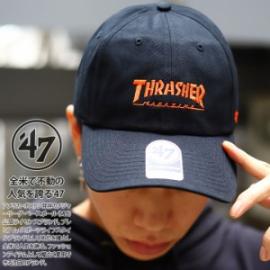 47 × THRASHER キャップ サンフランシスコ ジャイアンツ メンズ レディース 春夏秋冬用 黒 MLB 47brand フォーティセブン スラッシャー 