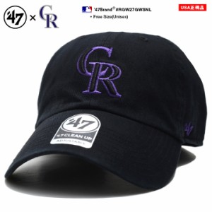 47 キャップ コロラド ロッキーズ ローキャップ メンズ レディース 春夏秋冬用 黒 MLB Rockies ロゴ 47brand フォーティセブン 帽子 cap 