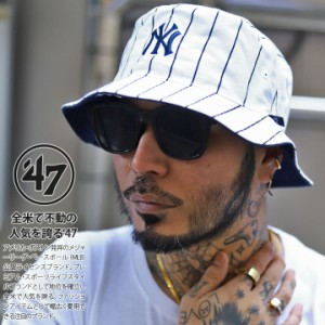 47 ハット バケットハット バケハ 帽子 hat メンズ 春夏秋冬用 白 MLB ヤンキース NY ロゴ 47brand フォーティセブン ニューヨークヤンキ