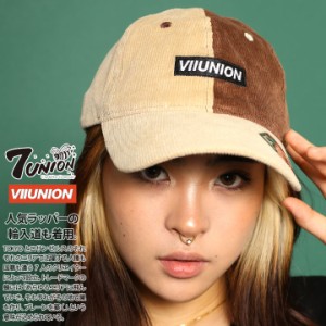 7union キャップ レディース 黒/茶色 セブンユニオン 帽子 cap ローキャップ 浅め ぼうし ベースボールキャップ おしゃれ かわいい アシ